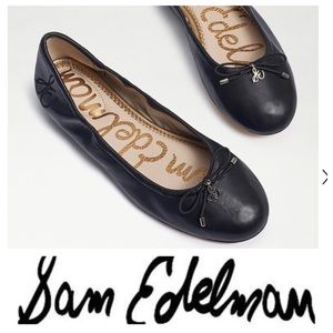 💕SALE💕 Sam Edelman Black Leather Felicia Ballet Flat